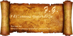 Füzessy Gusztáv névjegykártya