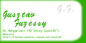 gusztav fuzessy business card